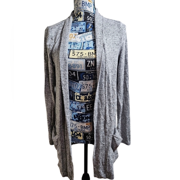 NEW It's Our Time Gray Open Cardigan Sweater XL - Picture 1 of 7